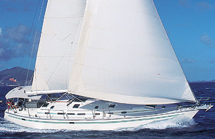 Catalina morgan 50 sailboat under sail