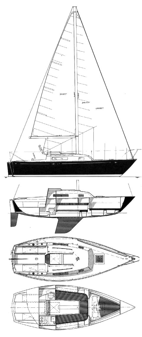 C&C 24 sailboat under sail