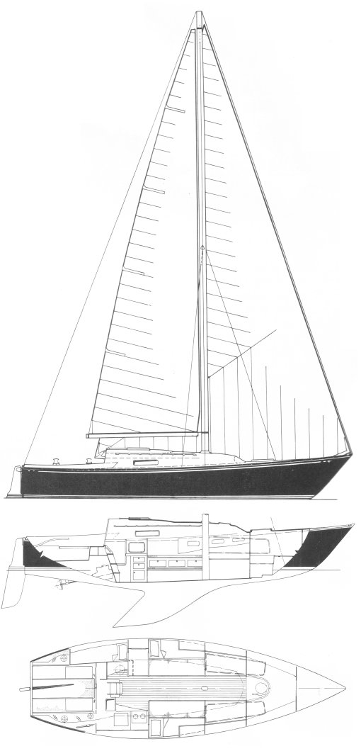 C&C 36r sailboat under sail