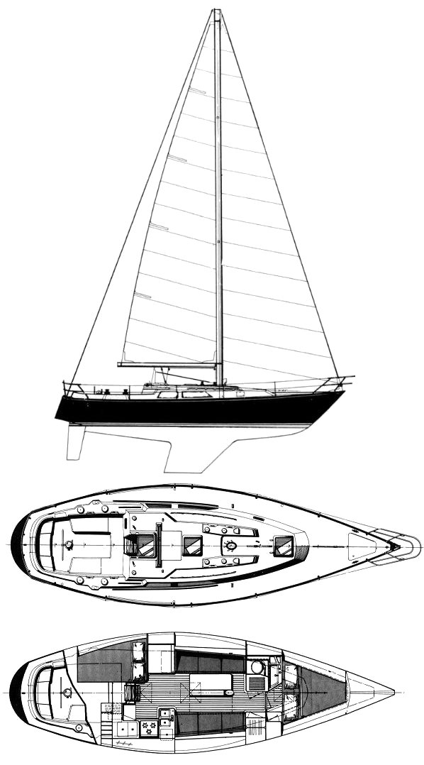 C&C 37 sailboat under sail