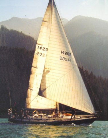 C&C 48 custom sailboat under sail