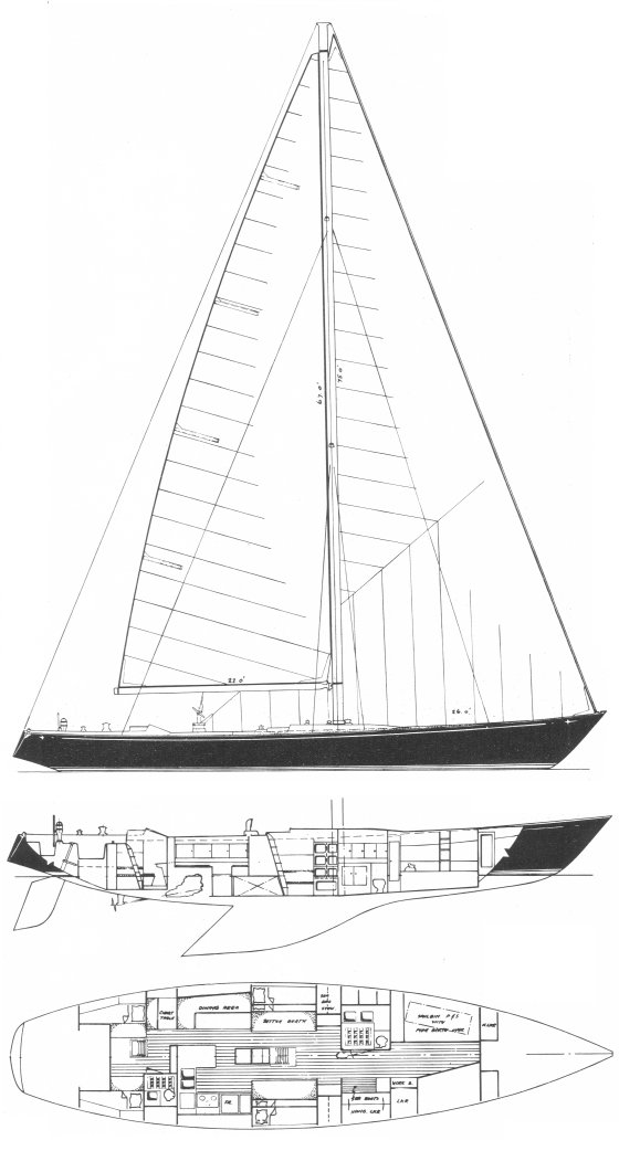 C&C 61 sailboat under sail
