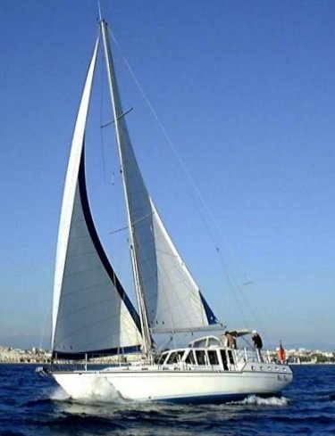 Celestial 50 sailboat under sail
