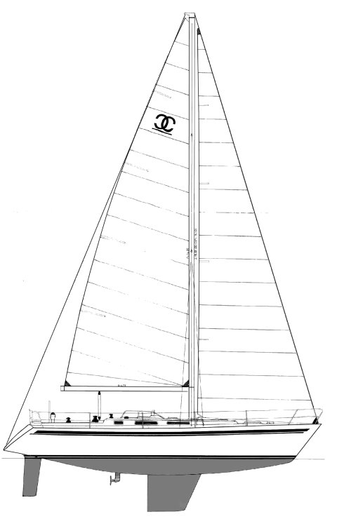 Cenit 40 sailboat under sail