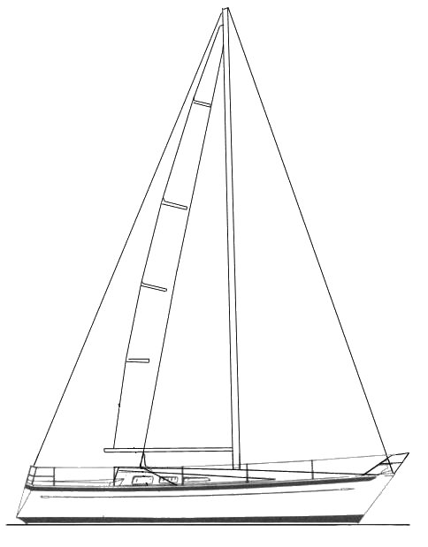 Chance 32 sailboat under sail