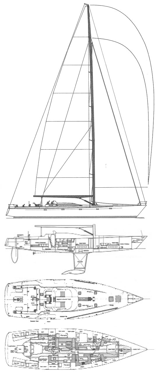 Channel 70 sailboat under sail