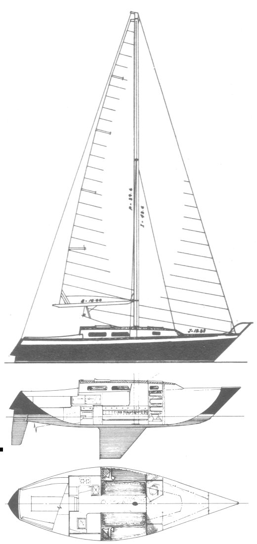 Chaser 33 sailboat under sail
