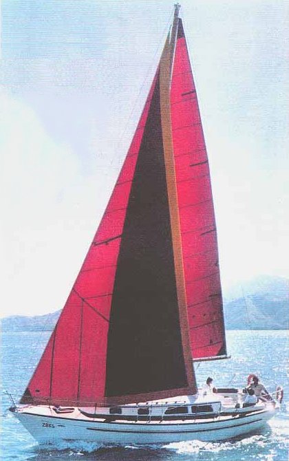 Cheoy lee 35 sailboat under sail