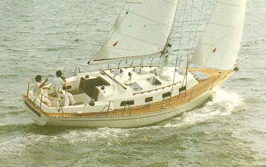 Pedrick 36 cheoy lee sailboat under sail