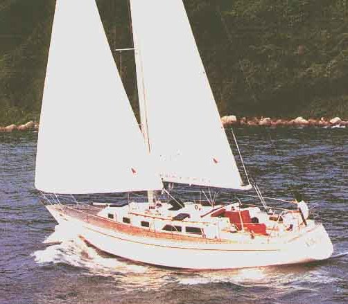 Pedrick 38 cheoy lee sailboat under sail