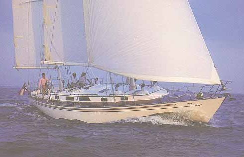 Pedrick 47 cheoy lee sailboat under sail