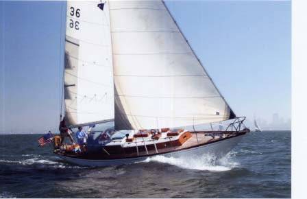 Robb 35 sailboat under sail