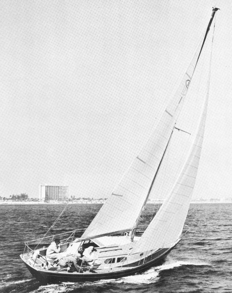 Cherokee 32 chris craft sailboat under sail
