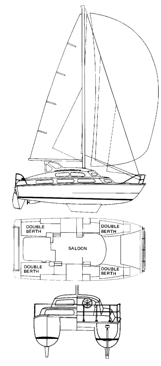 Cherokee 35 sailboat under sail