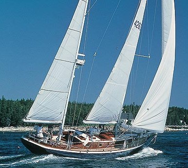 Cherubini 44 sailboat under sail
