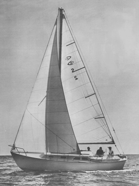 Capri 30 chris craft sailboat under sail