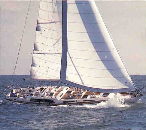Christina 52 hans christian sailboat under sail