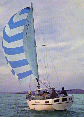 Claymore 30 sailboat under sail