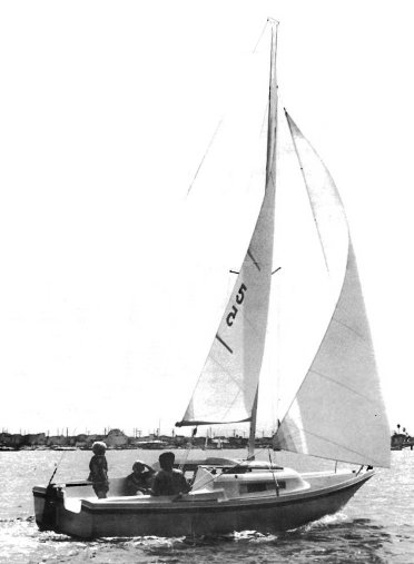 Clipper marine 21 sailboat under sail