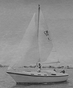 Clipper marine 30 sailboat under sail
