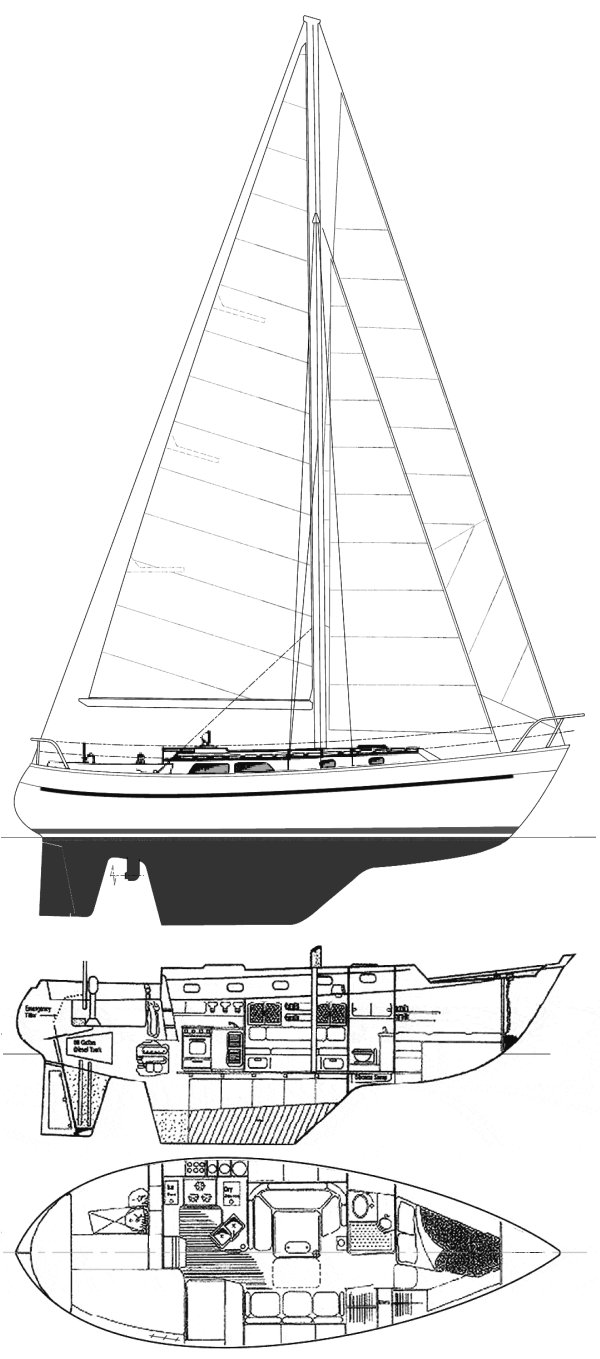 Coast 34 sailboat under sail