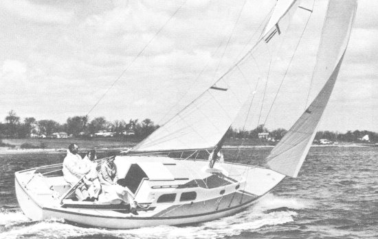 Coaster 30 pearson sailboat under sail