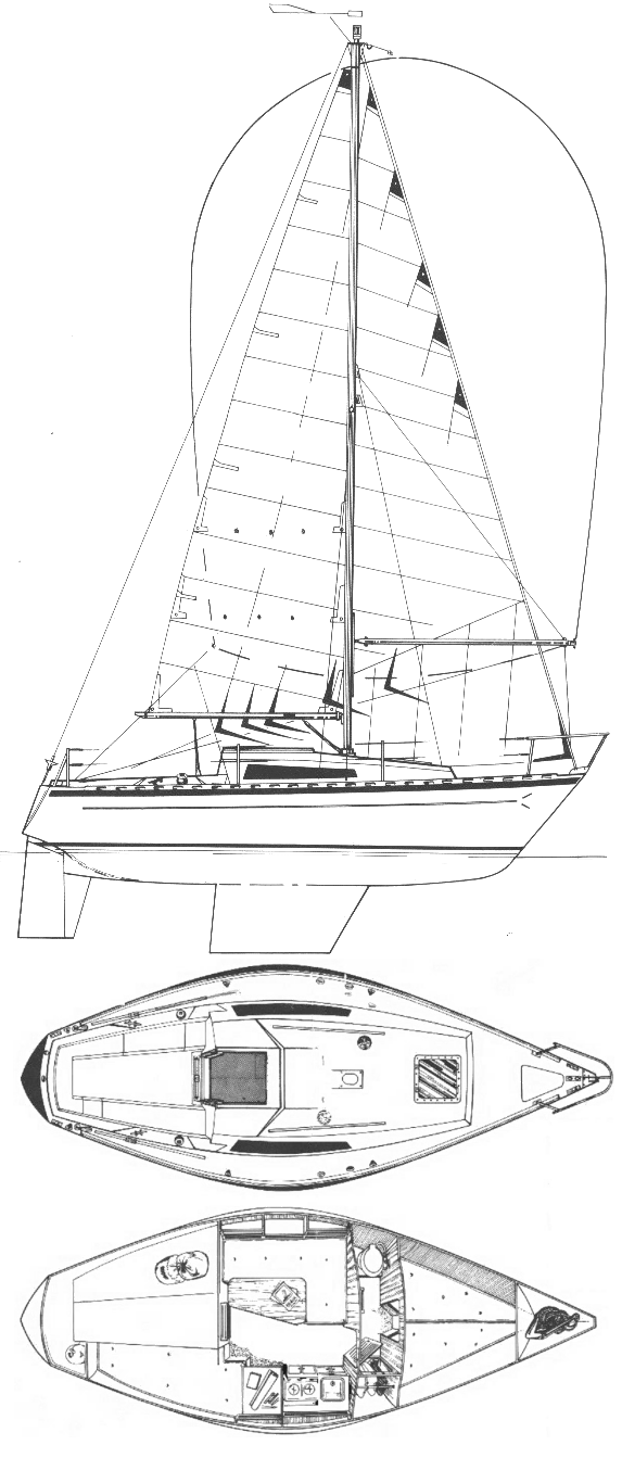 Cobra 750 sailboat under sail