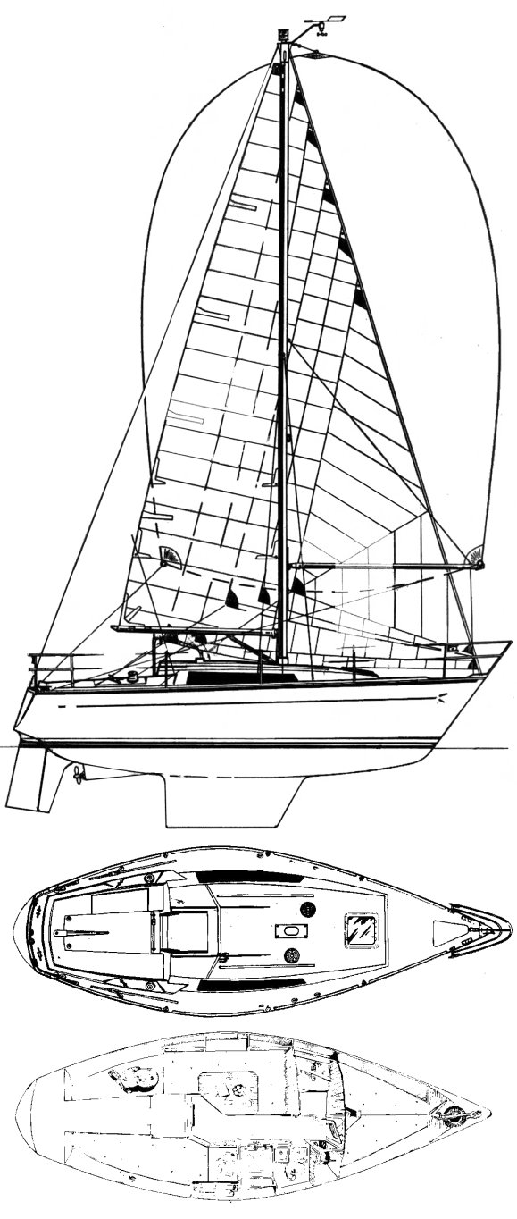Cobra 850 sailboat under sail