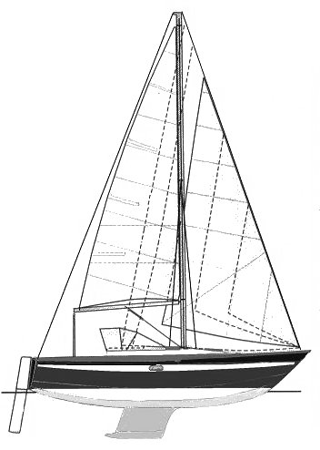 Cognac 24 sailboat under sail