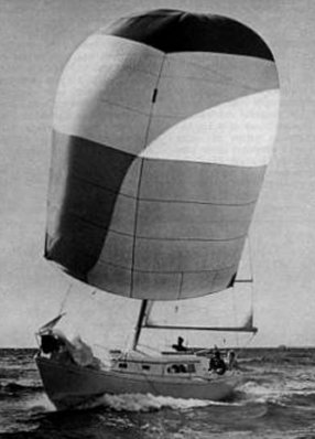 Columbia 28 sailboat under sail