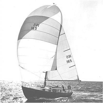 Columbia 29 sailboat under sail