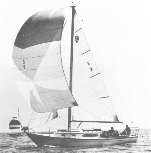 Columbia 31 sailboat under sail