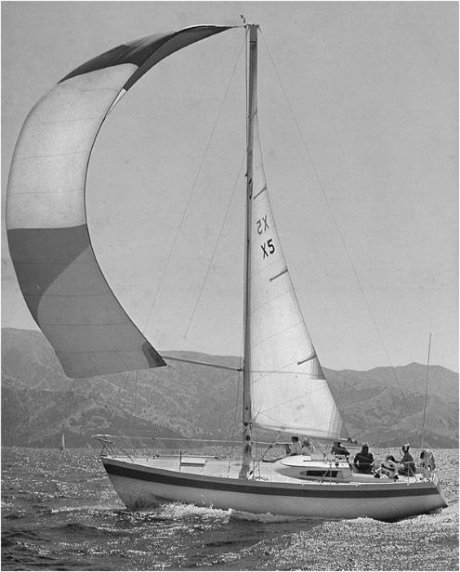 Columbia 34 mk ii sailboat under sail