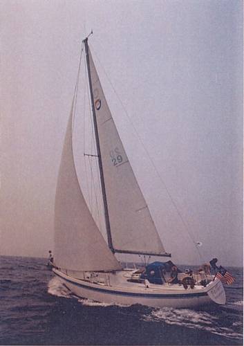 Columbia 39 sailboat under sail