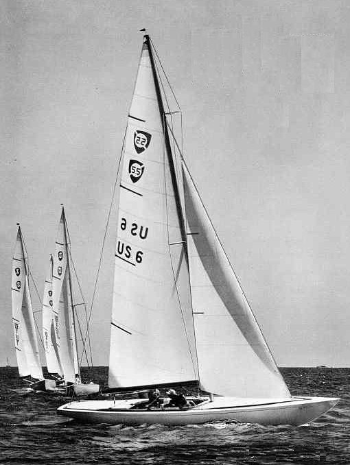 Columbia 55 sailboat under sail