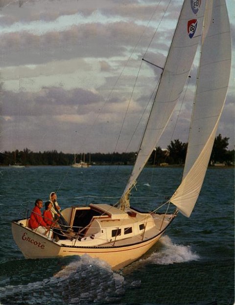Columbia 83 sailboat under sail