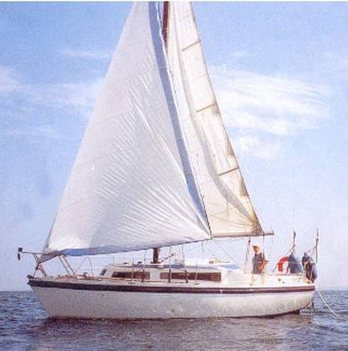 Sailor 26 colvic sailboat under sail