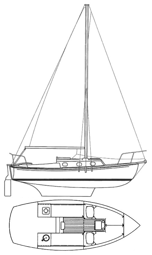 Com pac 23 mk 3 sailboat under sail