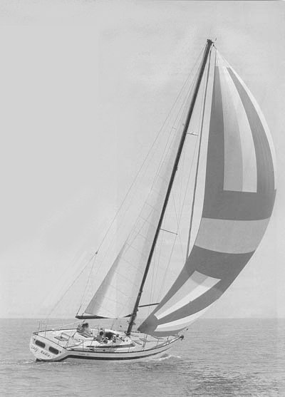 Comet 14 sailboat under sail