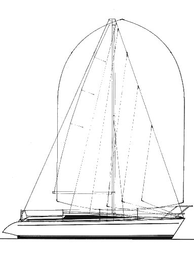 Comet 301 sailboat under sail