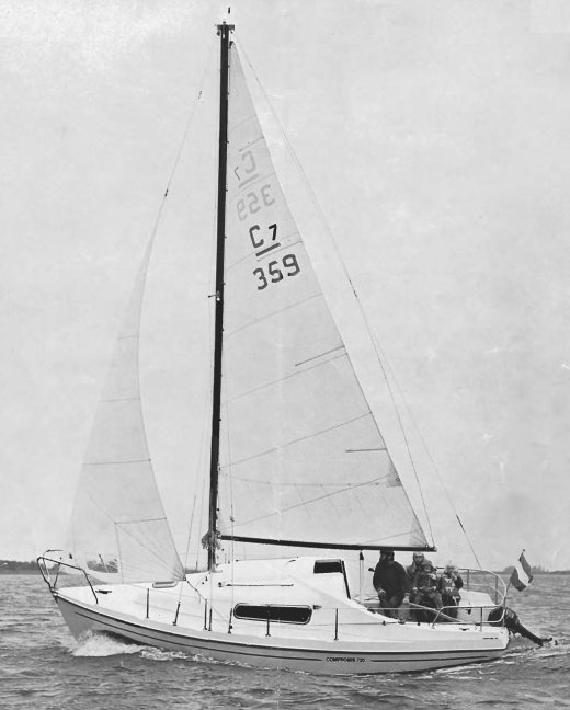 Compromis 720 sailboat under sail