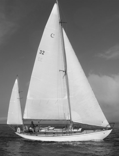 Concordia 40 sailboat under sail