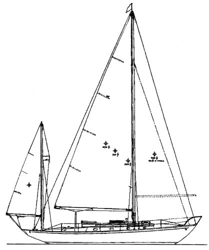 Concordia 41 sailboat under sail