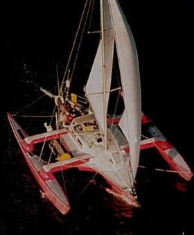 Condor 40 tri sailboat under sail