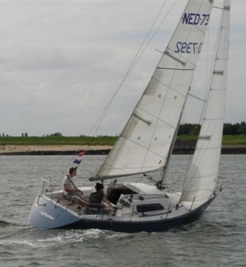Conrad 760 sailboat under sail