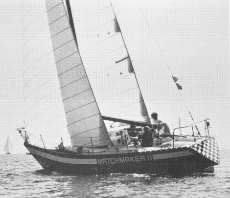 Contention 33 peterson sailboat under sail
