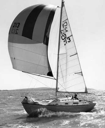 Contessa 26 sailboat under sail