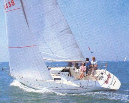 Contessa 33 sailboat under sail