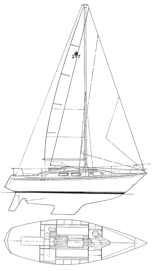 Contest 27 sailboat under sail