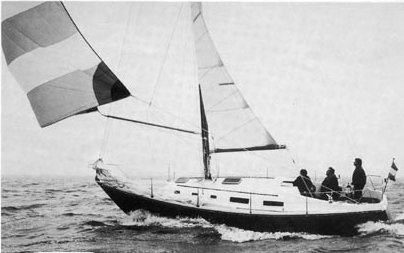 Contest 33 sailboat under sail